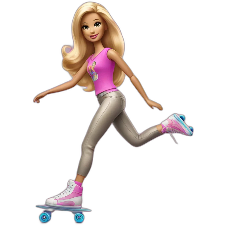 barbie-Roller-Skater emoji