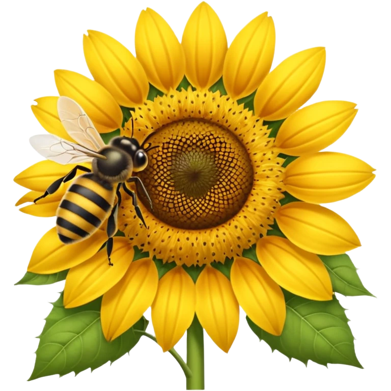  girasol y una aveja emoji