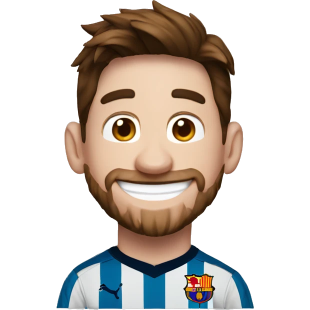 leo messi sonriendo emoji