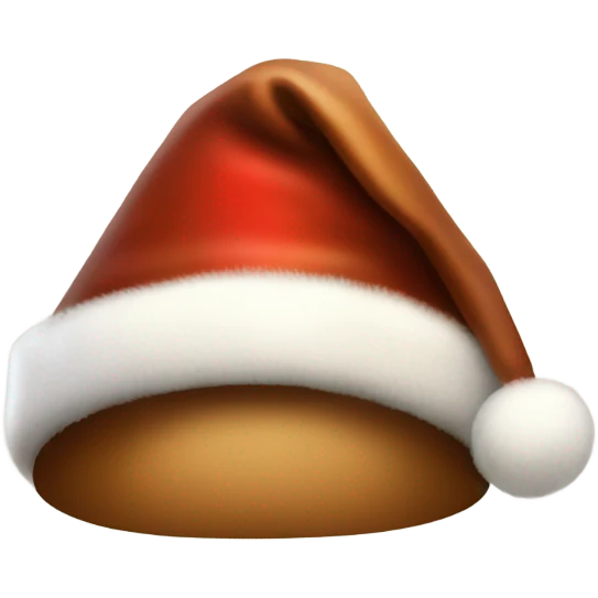 brown santa claus hat with shimmering garland emoji