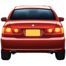 car driving on a highway at night with city lights emoji