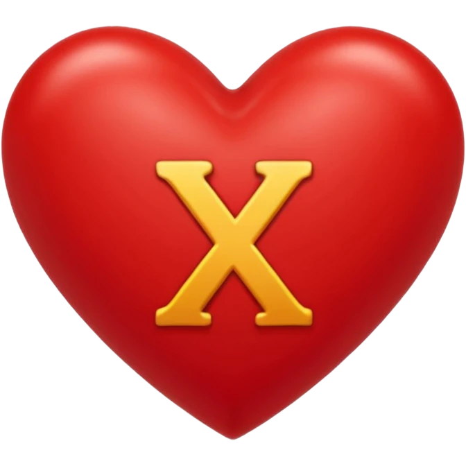Corazón con la letra X emoji