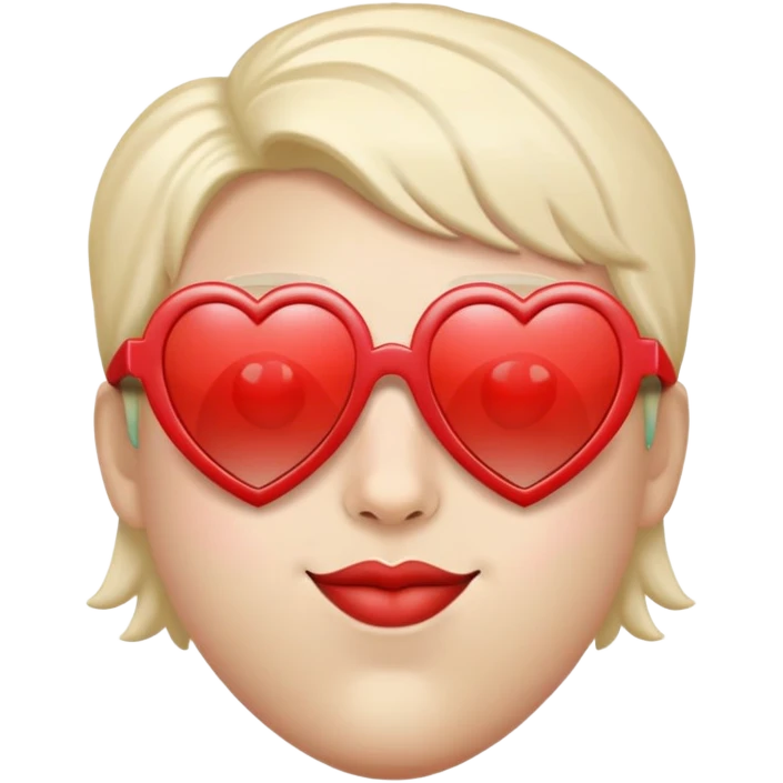 Gorące wearing a heart sunglasses emoji