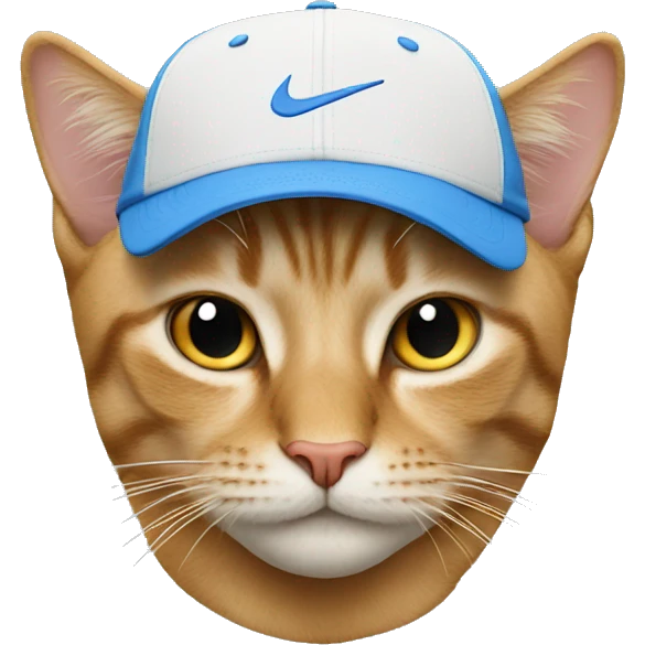 Cat with a Nike cap  emoji