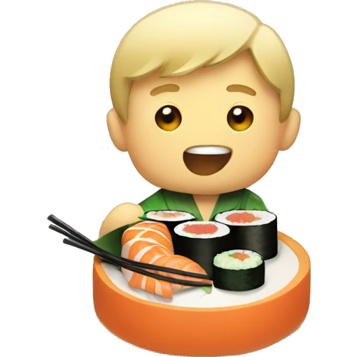 Eating sushi emoji