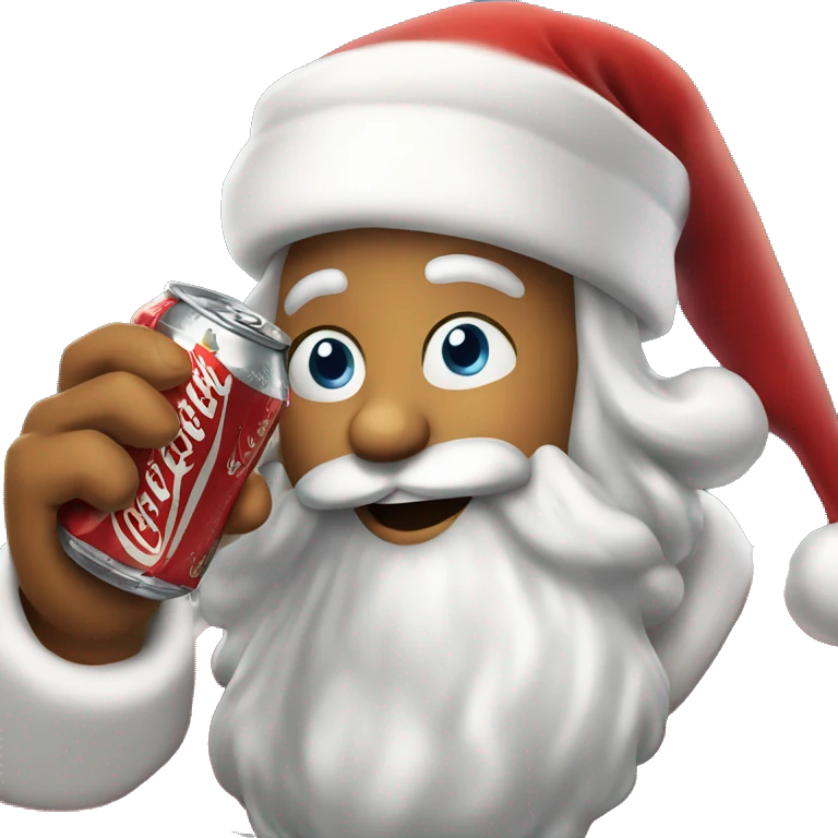Santa drinking Coca Cola  emoji