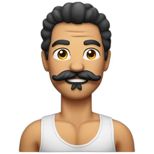 Muscle mustache expressive Cuban man emoji