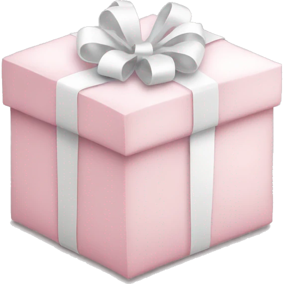 Light pink Christmas gifts under a white Christmas tree  emoji