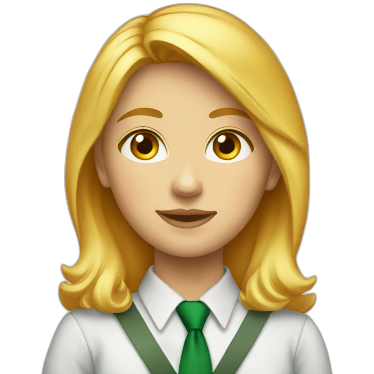 Blonde_girl_pioneer_in_green-orange_tie emoji