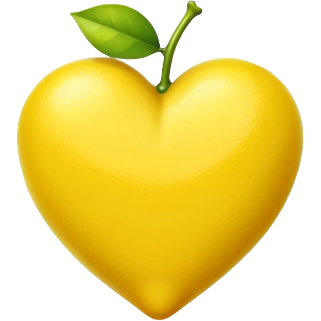 Realistic lemon heart emoji