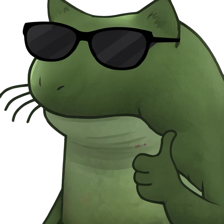 Cat with sunglasses emoji