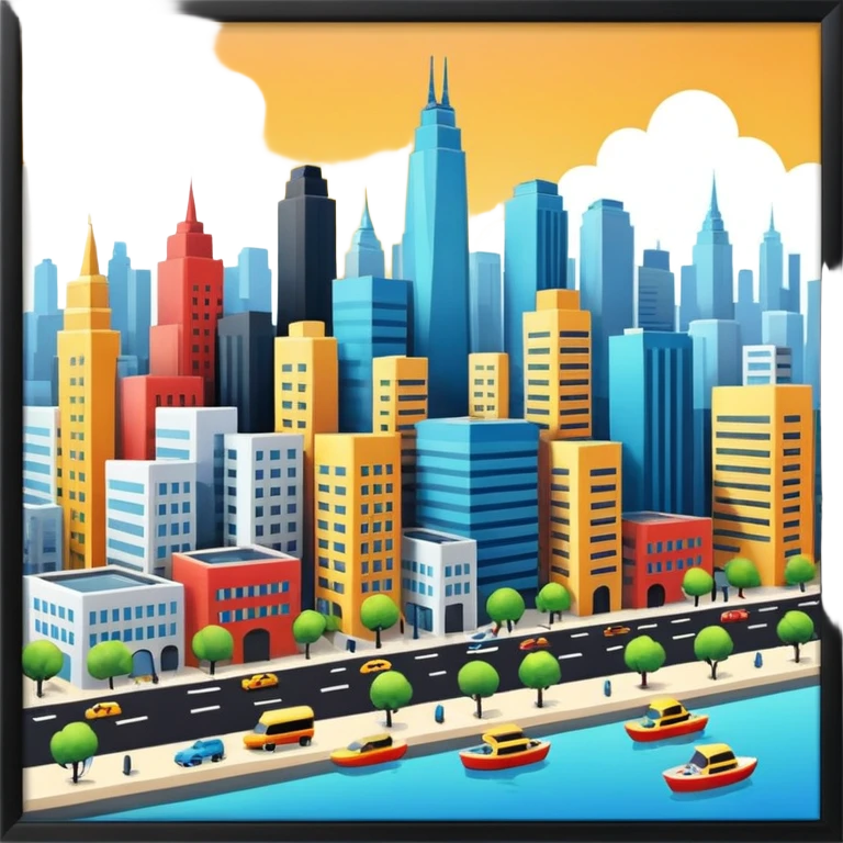 city sunny day emoji