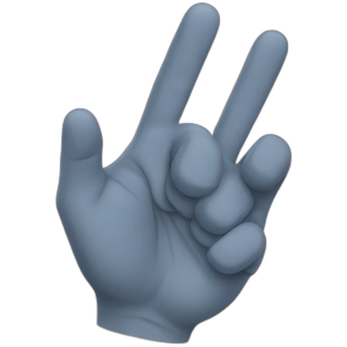 three fingers emoji