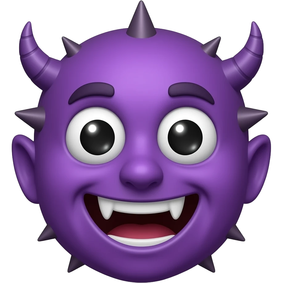 Happy demon remove purple colour and the spikes about this emoji😈 emoji