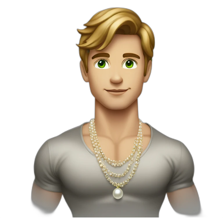 Posh-muscle-boy-with-pearl-necklace-and-green-eyes-and-brown-hair emoji