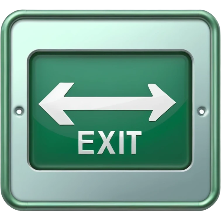 Exit Sign – green arrow,Subway Signs. emoji