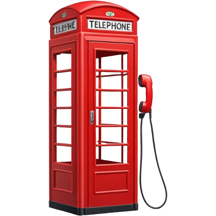 cabina telefonica roja minimalista emoji