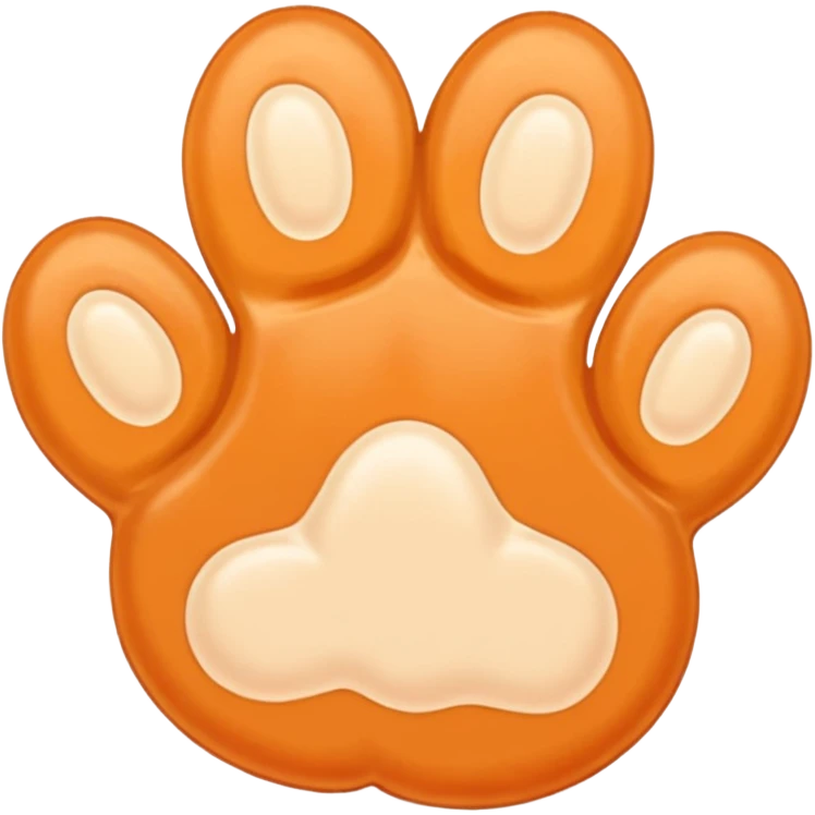 a very light pale pastel orange #ffbe8c pawprint emoji