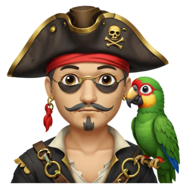 pirate and parrot emoji