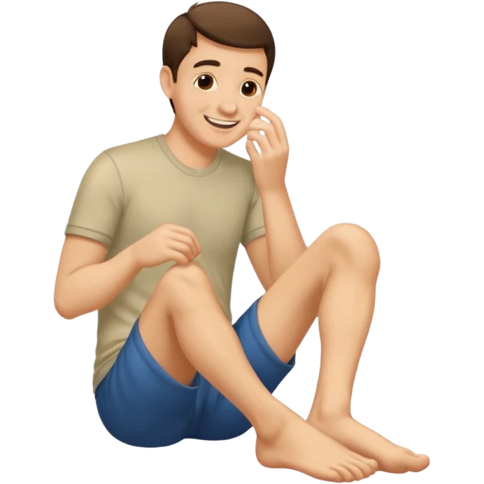 Man Sniffing his feet emoji