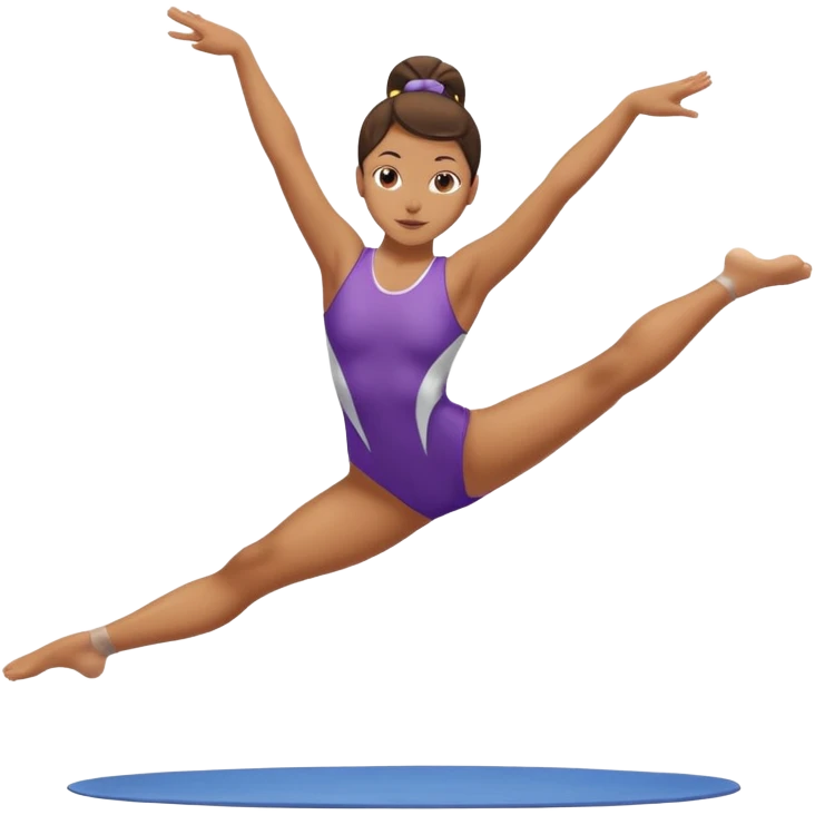 Mujer de 27 años haciendo gimnasia, cute emoji