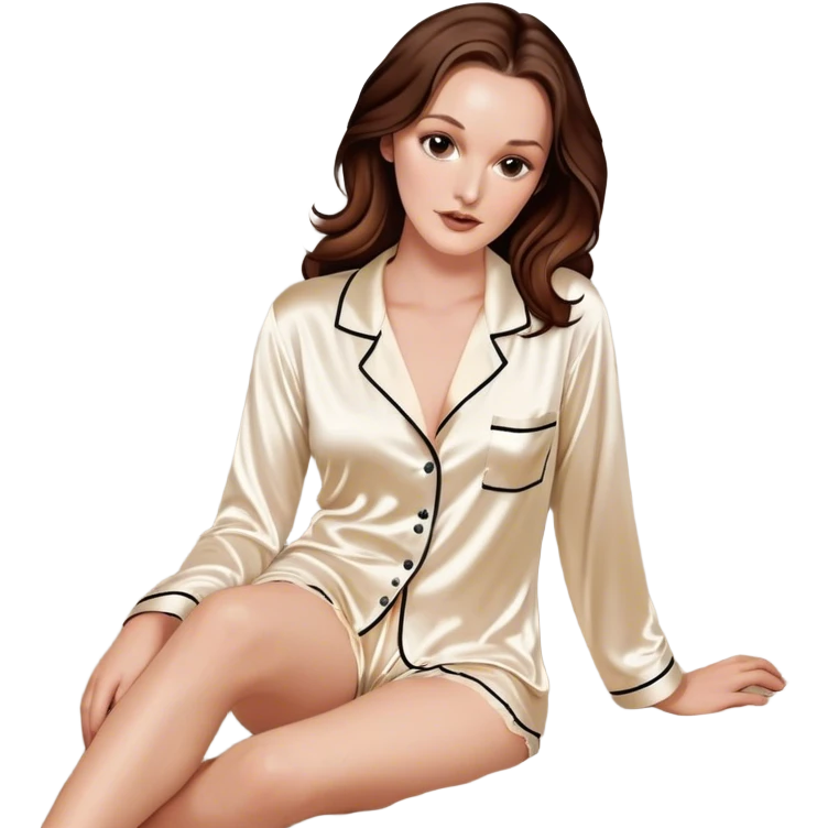 leighton meester in bed with la perla silk pyjamas  emoji
