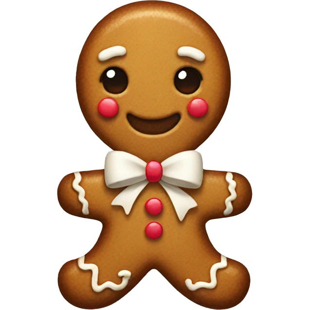 Gingerbread bow emoji