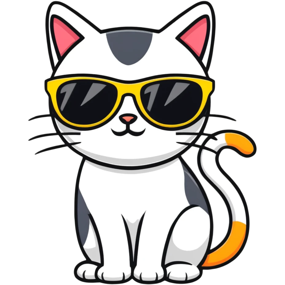 Cat with sunglasses emoji