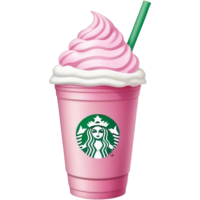 starbucks cup pink drink with cold foam emoji