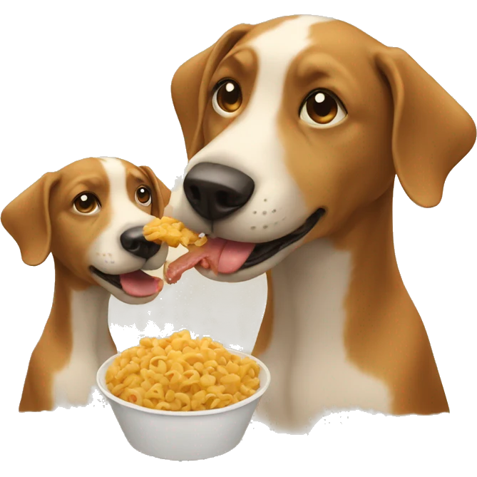 dog eating dog emoji