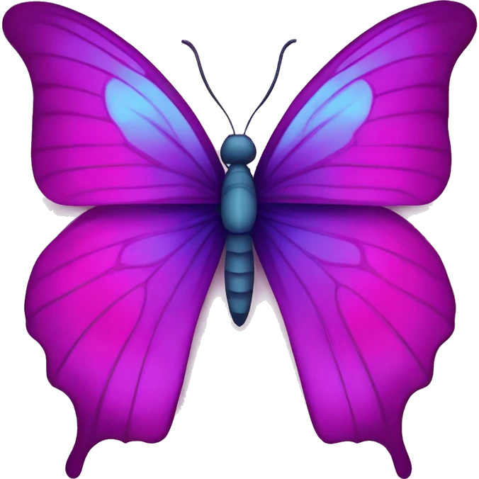 Mariposa morada con rosado y celeste emoji