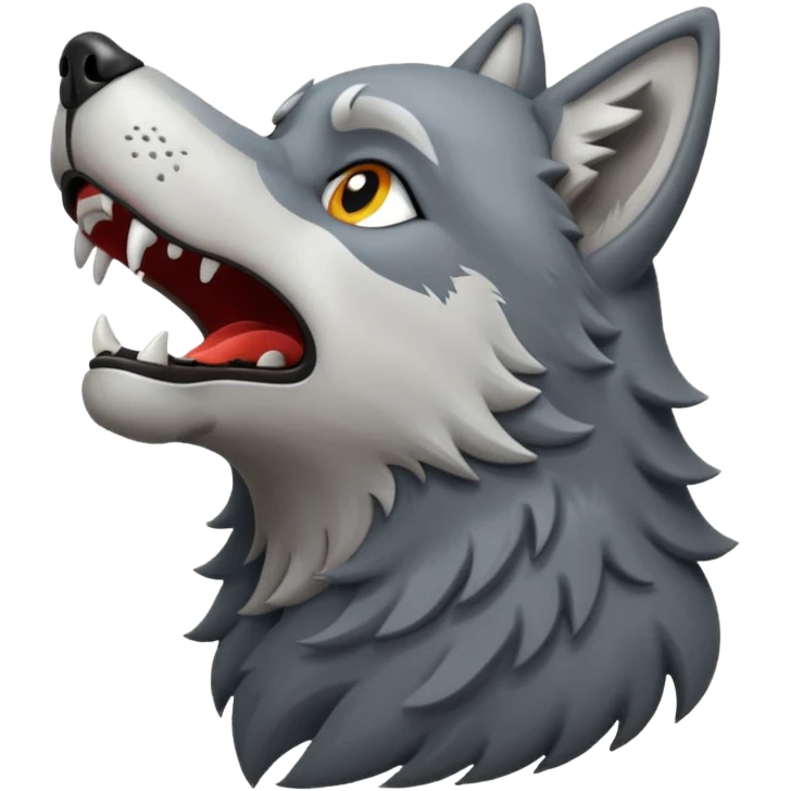 wolf howling emoji