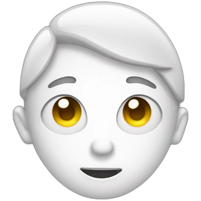 Emoji with white type of liquid over eyes emoji