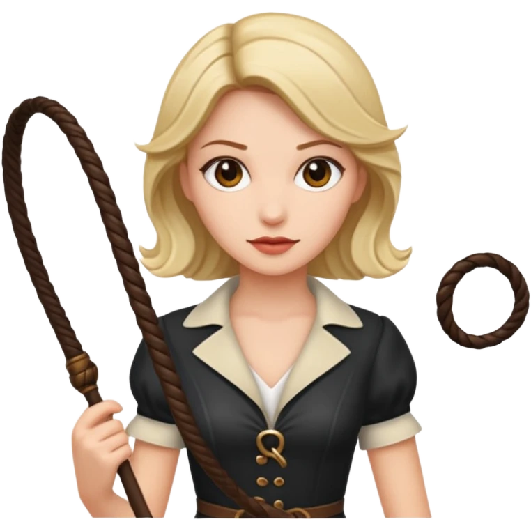Dominatrix holding a whip emoji