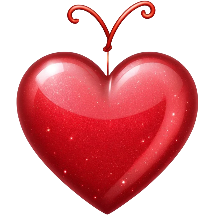 red heart with glitter effect emoji