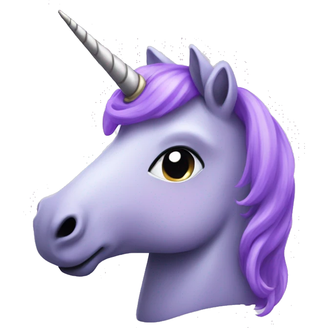 A purple unicorn emoji