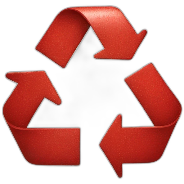 red recycle symbol emoji