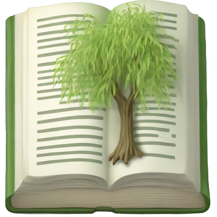 Light Sage green holy Bible with willow tree  emoji