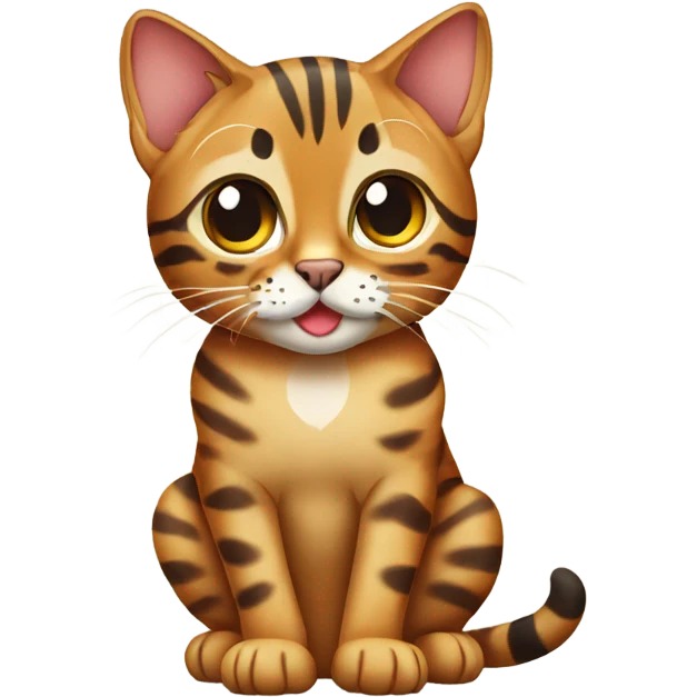 bengal cat sitting  emoji