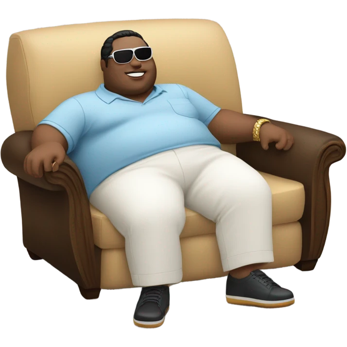 Fat guy on super yacht ship emoji