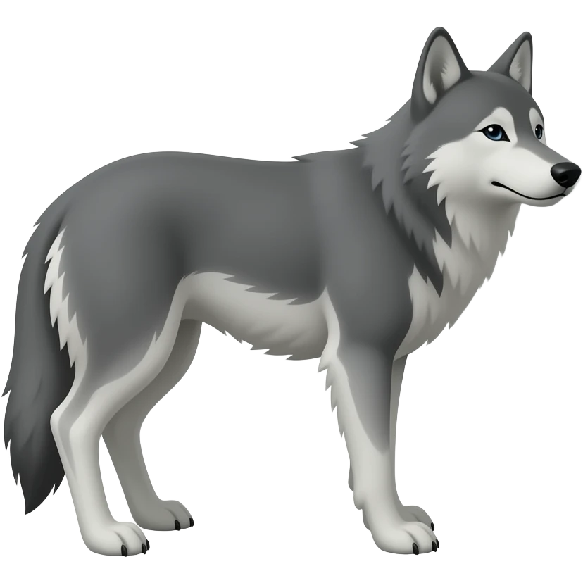 lobo de pie tocando una puerta emoji