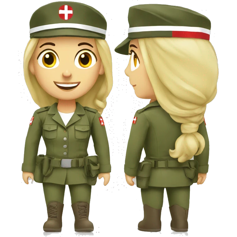 woman army swiss emoji