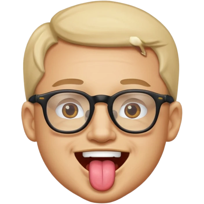 Glasses man🤓👅 emoji