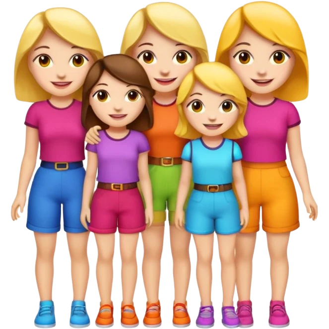 Group of 5 girls emoji emoji