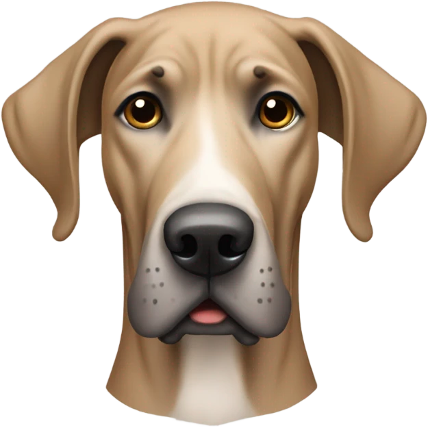 Great Dane dog light brown emoji