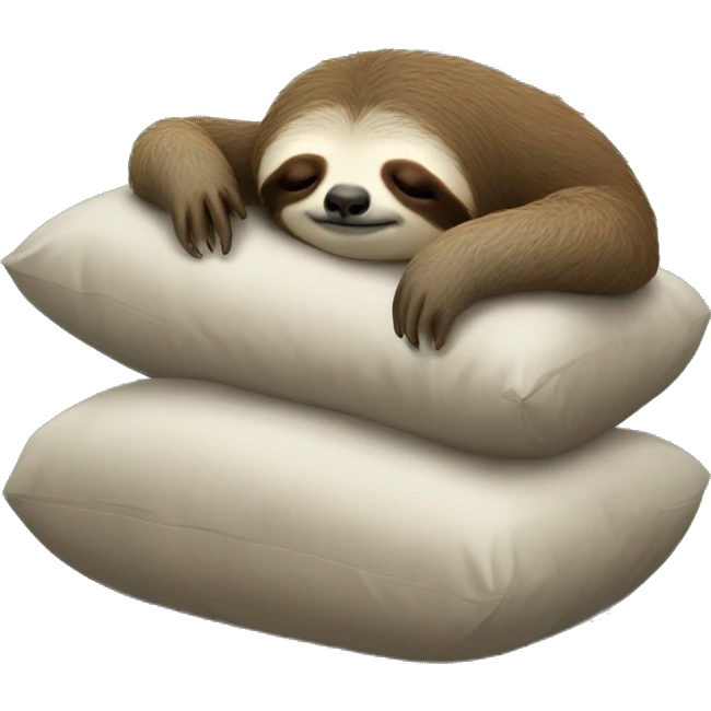 Sloth sleeping emoji