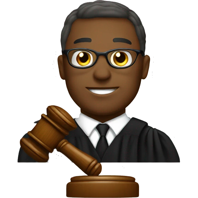 Judge with gavel emoji