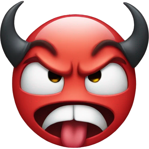 Devil emoji crying emoji