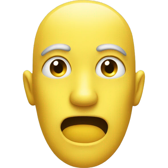 Yellow Face emoji that breath slowly an deeply  emoji