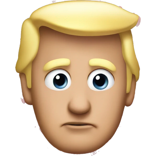 Donald trump with hearts for eyes emoji
